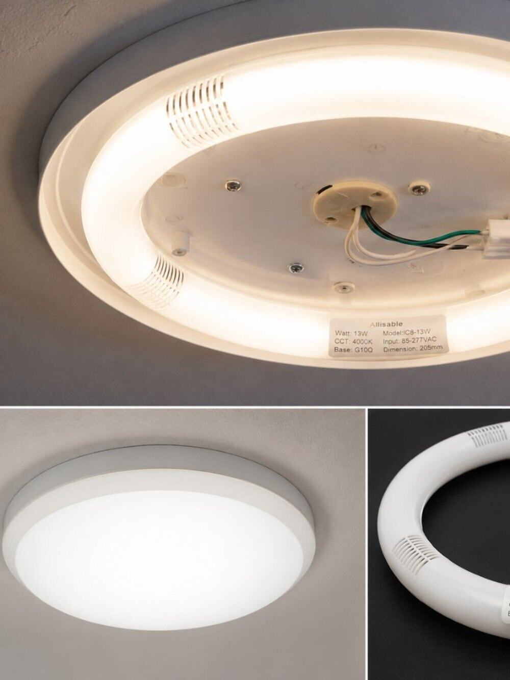 8” LED Circle Ring Light Flush Mount Ceiling Light 4000K New